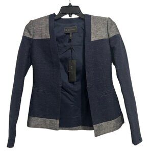 BCBG Maxazria Blue Color Block Cliff Blazer Women’s Size XS